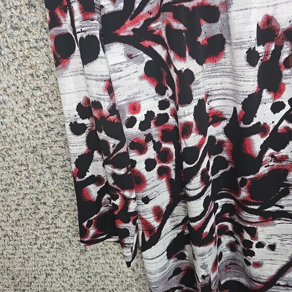 Chicos Easywear Top Womens 2 US Large Black Scoop Neck Blouse Casual Ladies - Picture 3 of 7